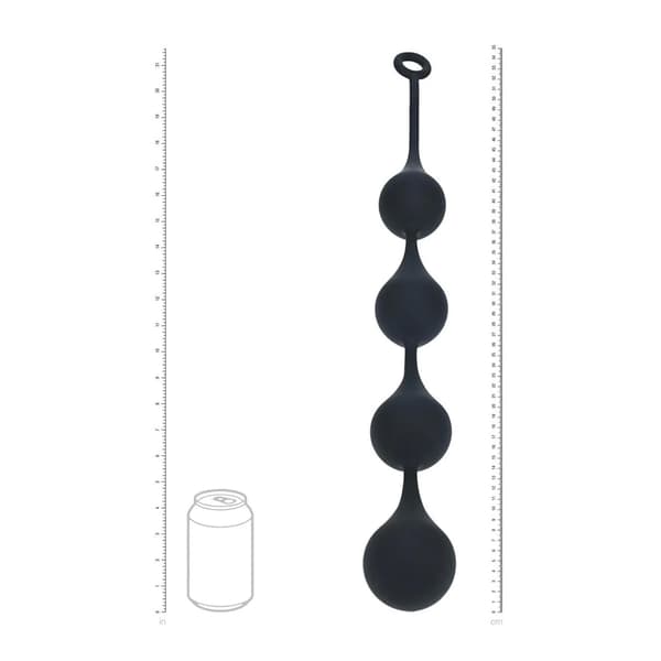 Silikone vanddråbe analbolde - XXL - 60mm - Sort