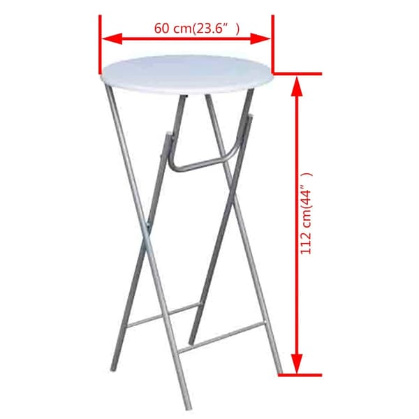 vidaXL Baaripöydät MDF-levyillä, valkoinen, 4 kpl.