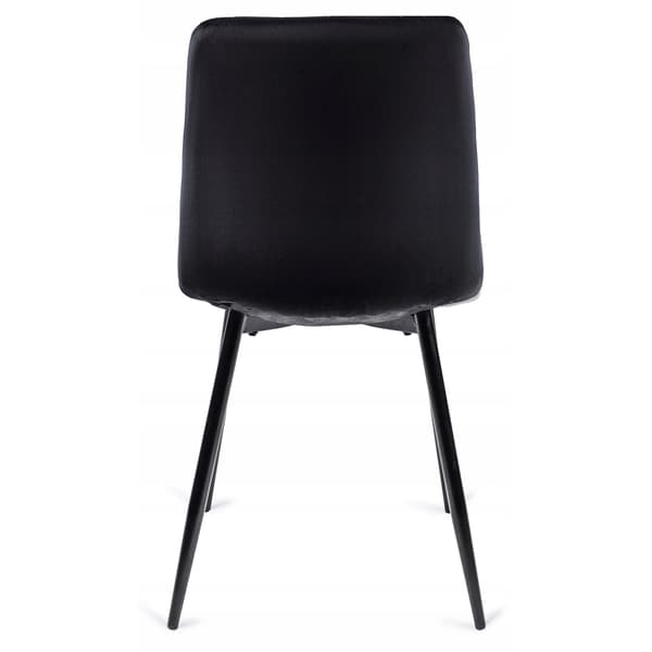 IBIS Polstret Spisebordsstol Sort Velour Moderne Loft
