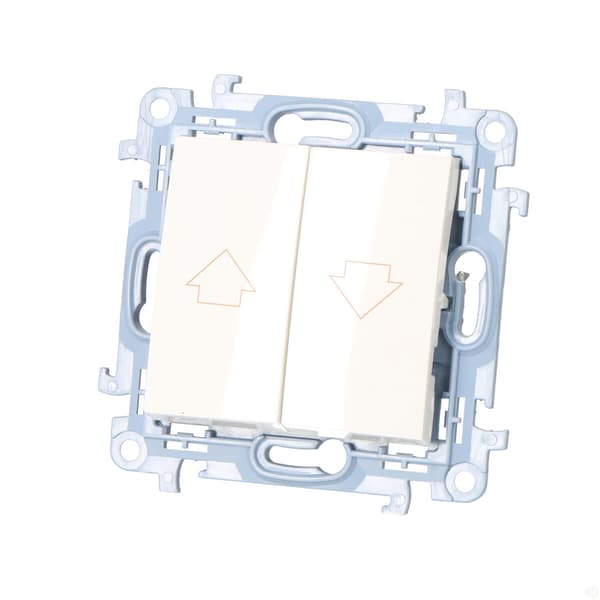 Slutarknapp (modul) 10 A, 250 V~, skruvplintar, vit Simon10