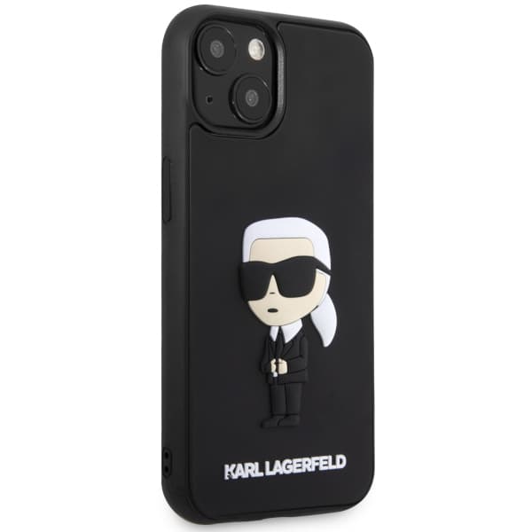 Karl Lagerfeld Rubber Ikonik 3D-cover til iPhone 14 Plus, sort