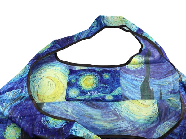 Carmani, polyester, foldbar indkøbspose 40x70cm - VAN Gogh/Stjernenat