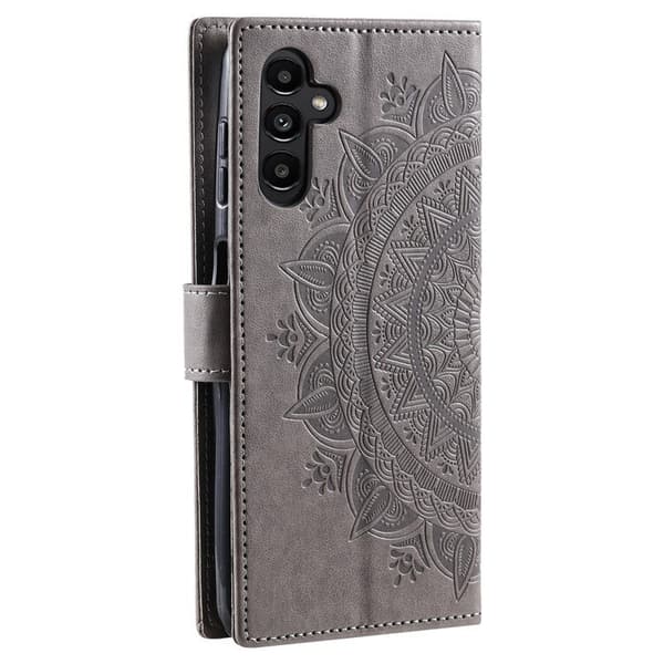 Samsung Galaxy A55 5G Flipfodral, Mandala, Grå