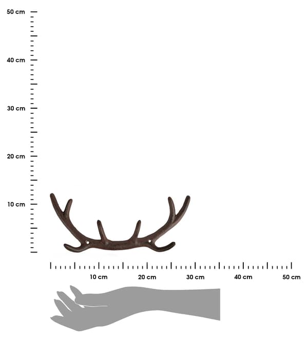 Valurautainen sarviteline, 29 cm