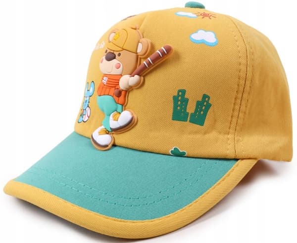 Yo! baseballkasket bamse gul 3D 50/54