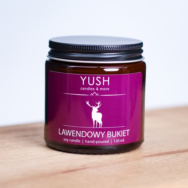 Lavendelbuket - Duftlys med soja - YUSH - 120ml