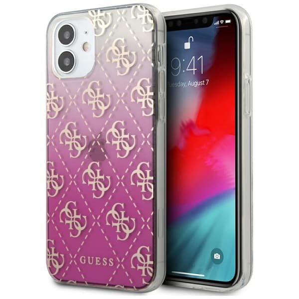 Guess 4G Gradient Cover til iPhone 12 mini, Pink