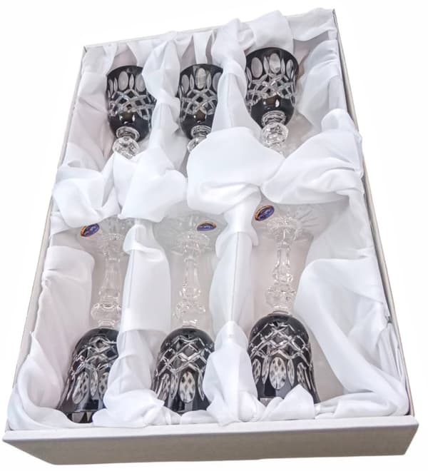 Sorte krystallikørglas 60ml Krata Oliwka