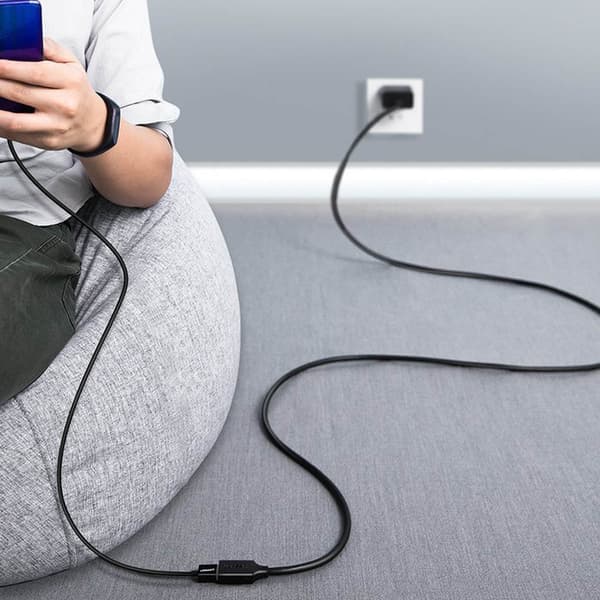USB-A 3.0 5Gb/s forlængerkabeladapter 0,5m sort