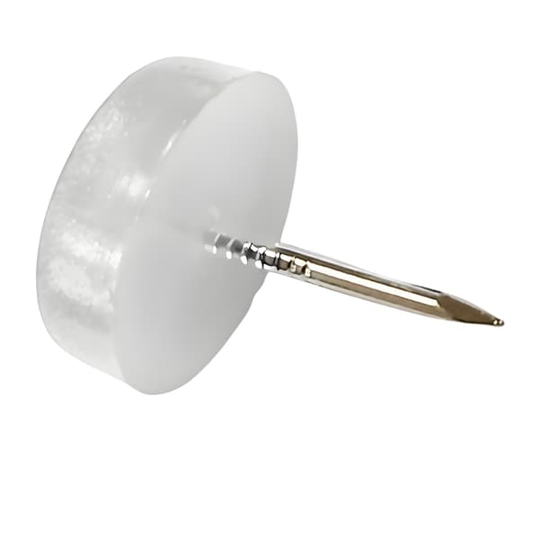 Enkel möbelglidare, diameter 15,7, möbelfot, indriven, vit, 50 st