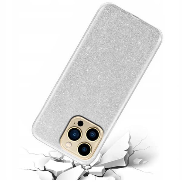 Glitterskal till iPhone 13 Pro, Silver