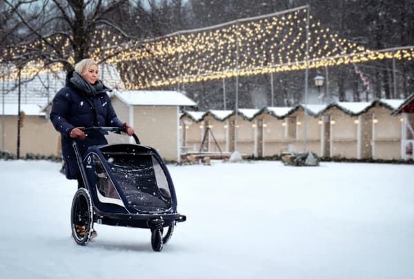 Hamax - BREEZE ONE Cykelkärra - Marinblå/Cräm
