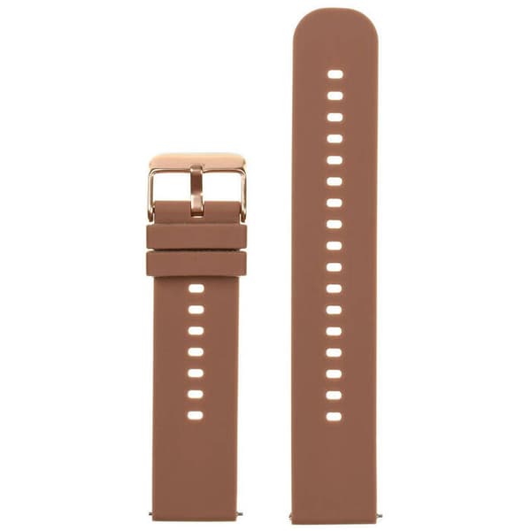 Gummirem til U27-ur - brun/rosaguld - 18mm