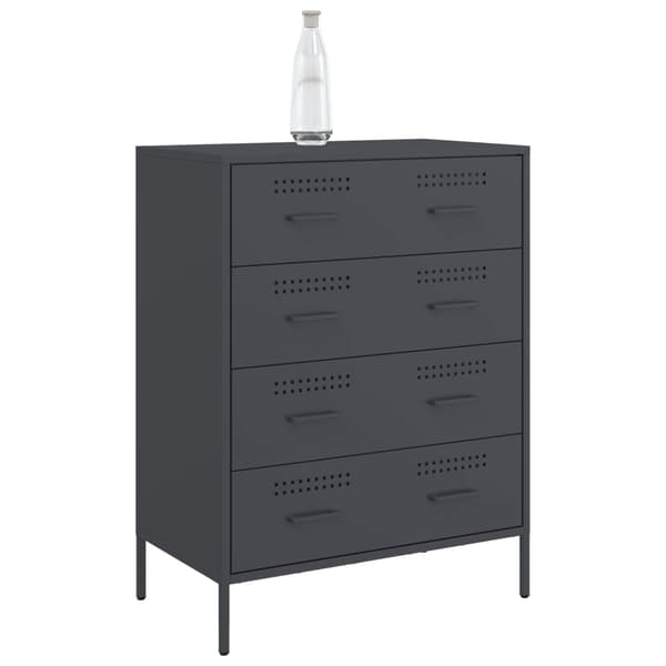 vidaXL Sidoskåp antracit 68x39x89 cm stål