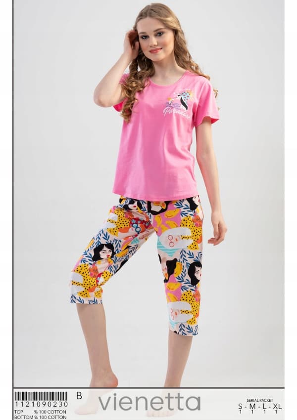 Vienetta Dampyjamas Bomull XL 42 3/4 Byxor