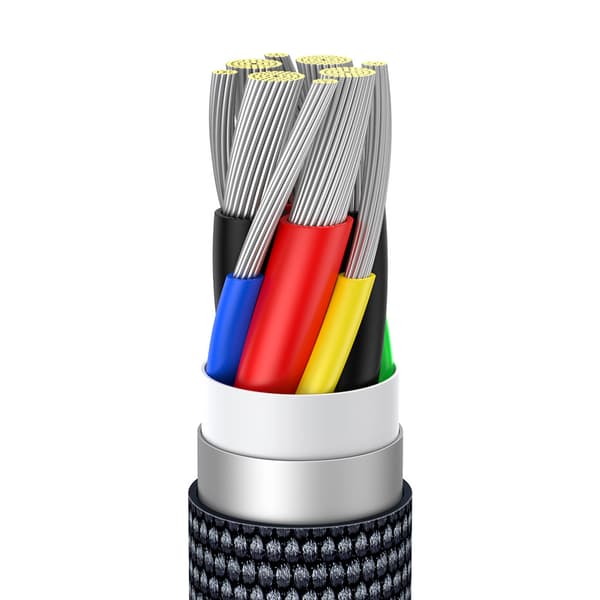Kabel til hurtig opladning og dataoverførsel USB-C USB-C 100W 1,2m sort