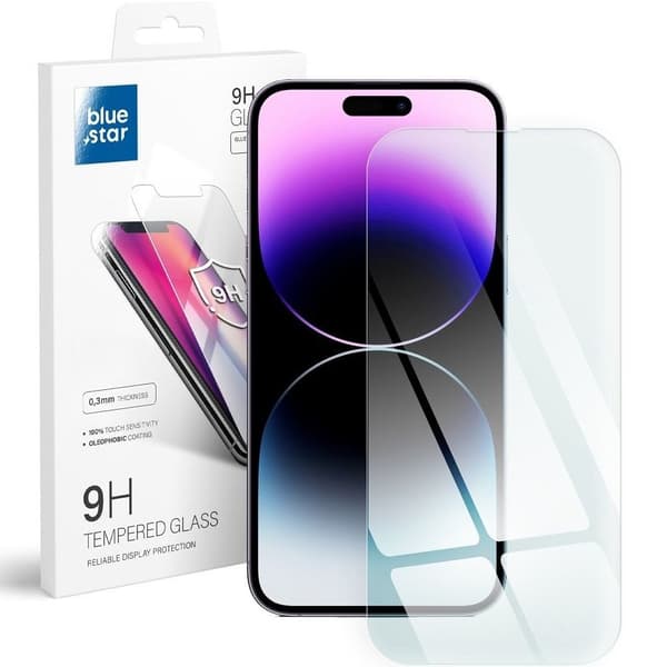 Silikone Mag Cover-sæt til iPhone 14 Pro Max, lilla + glas