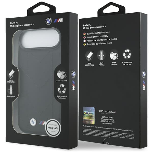 BMW M Quiltet Logo MagSafe-etui til iPhone Air, sort