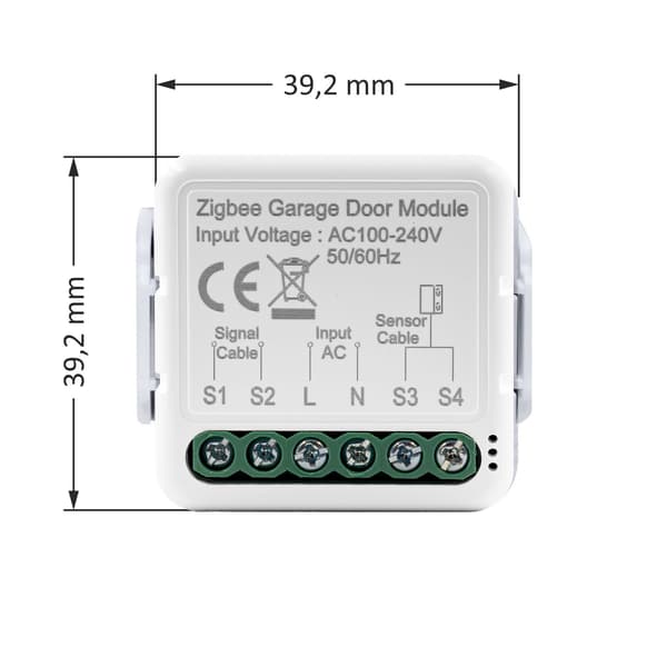 Zigbee Tuya Garageportskontroll med Sensor