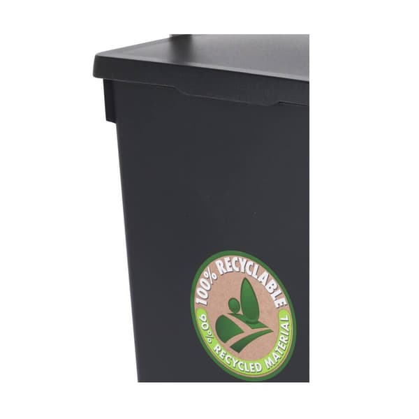 Papperskorg med lock, antracit, 5,5 l