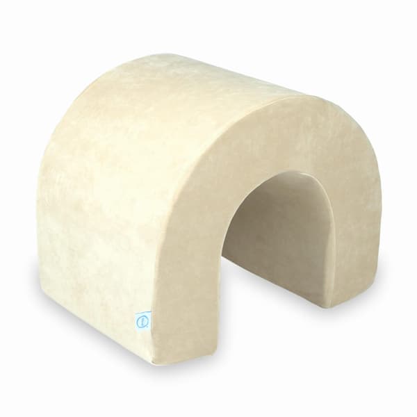 Fløjlsblød beige skumlegetunnel