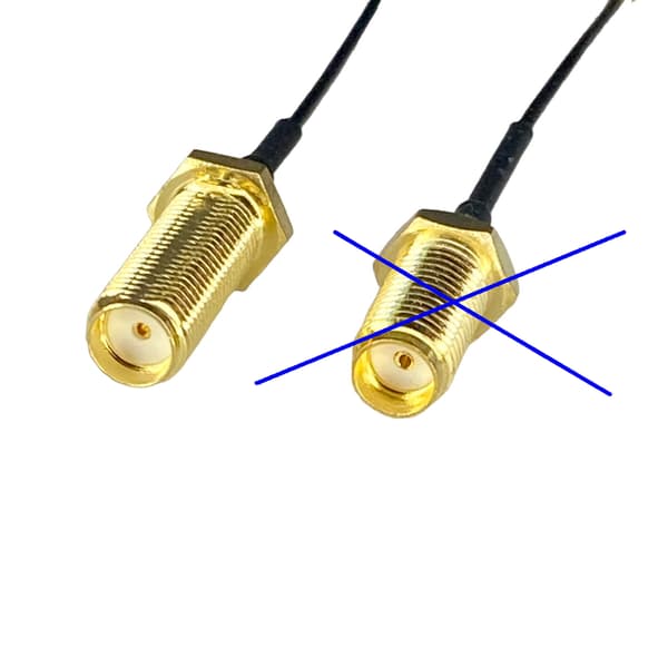 Pigtail uFL / SMA-fatning RF1.13 5 cm lang