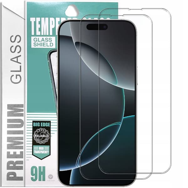 2x Härdat glas för iPhone 16 Pro Max 9H-glas, 2-pack
