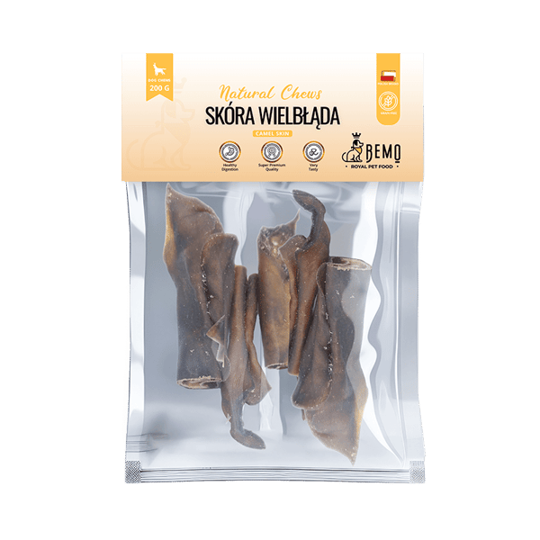 Bemo Camel Skin - torkad kamelhud - naturligt tuggfoder för hundar 200g