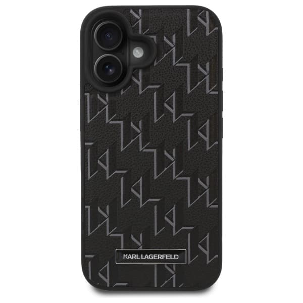 Karl Lagerfeld Hot Stamp Magsafe-etui til iPhone 16 Plus, sort