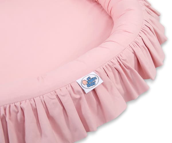 Rede med flæse - støvet pink