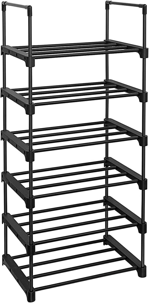 Sort modulært skoskab 106 cm