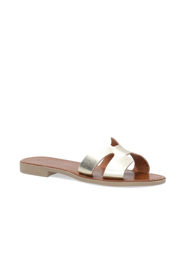GULD LÆDER FLIP-FLOPS GULD LÆDER FLIP-FLOPS 40