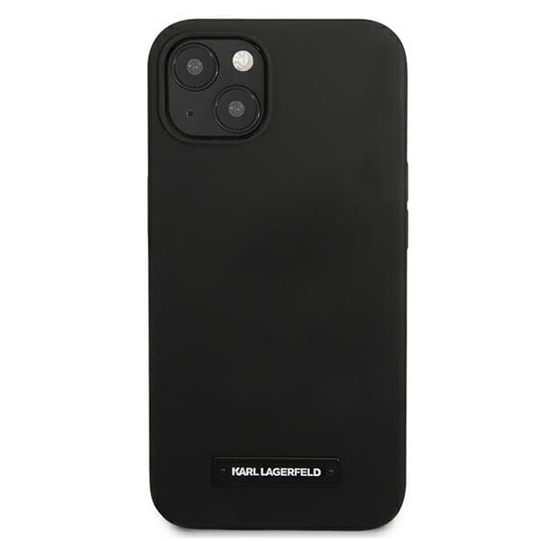 Karl Lagerfeld Silikone Plaque-cover til iPhone 13 mini, Sort