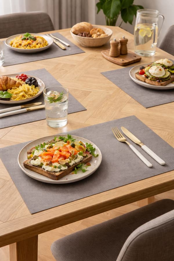 Basis bordskåner 45x30 grå