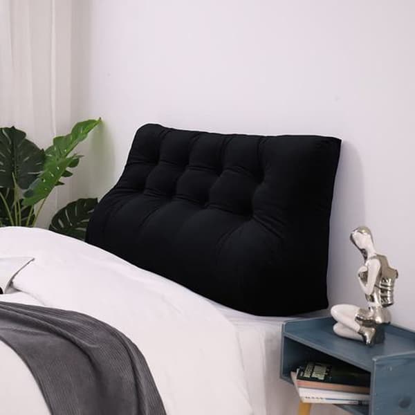 Sort fløjlspude Sort fløjlspude 100 cm