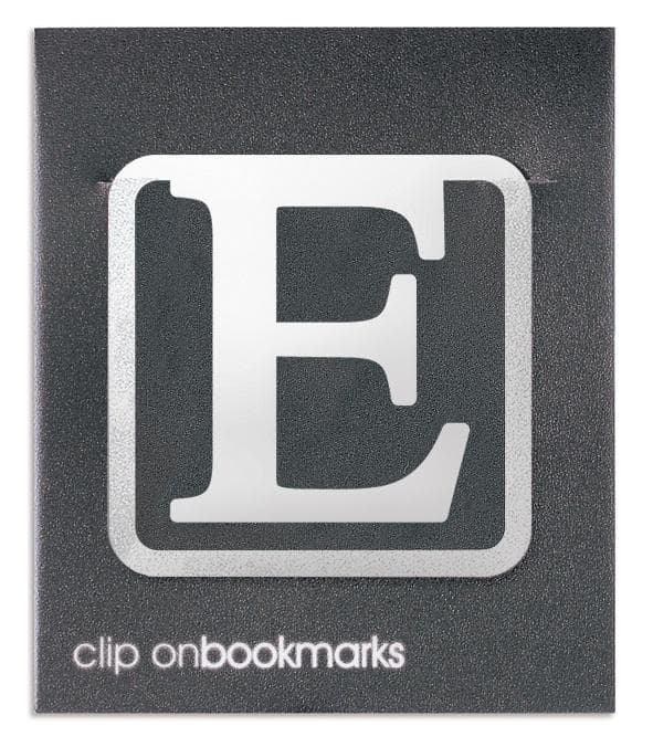 Metallbokmärke - Bokstaven E Clip-on