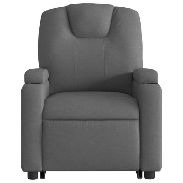 vidaXL Lyftbar massagefåtölj mörkgrå tyg