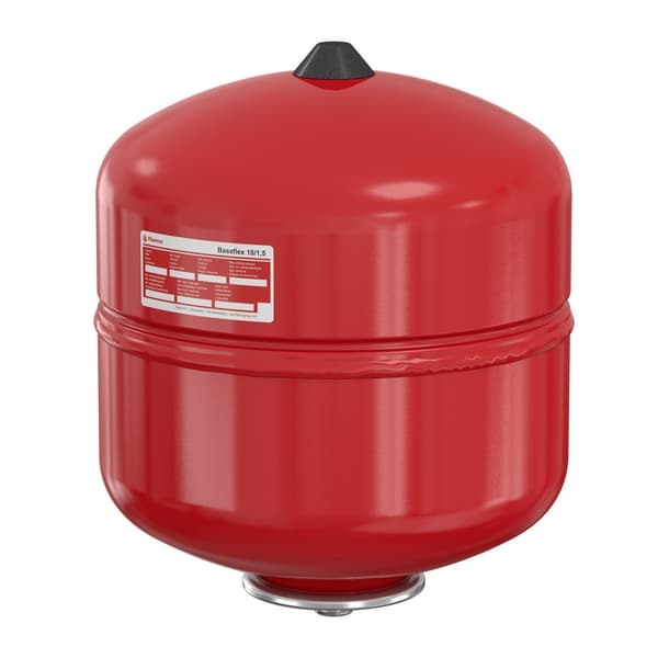 Ekspansionsbeholder baseflex-18, 18L, 1,5/6 bar / 70 grader, tilslutning