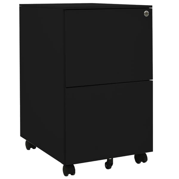 vidaXL mobilt arkivskab sort 39x45x67 cm stål
