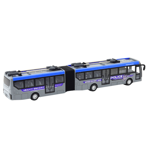 RC Ledstyrd Polisbuss med Ljus Grå 1:32