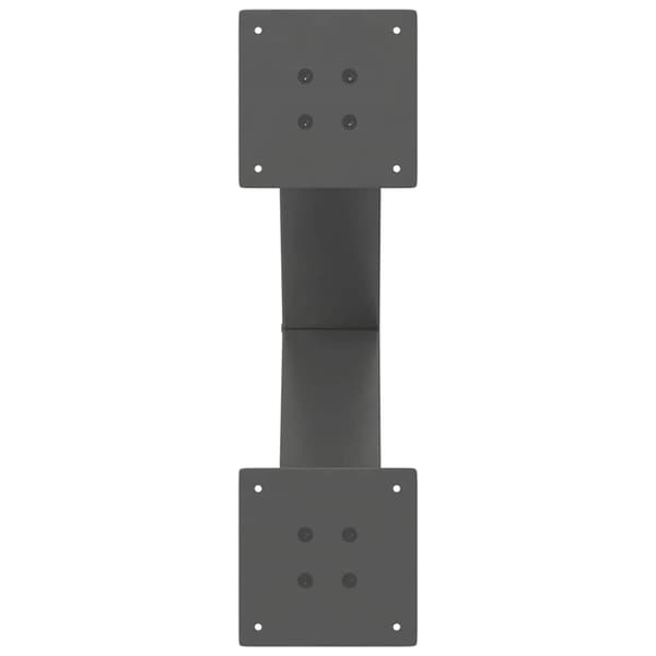 vidaXL Matbordsben, 2 st, Antracit, 60x(72-73) cm, Stål