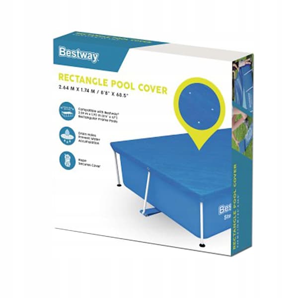 Overdækning 264 x 174 cm til Bestway 58105 rammepool