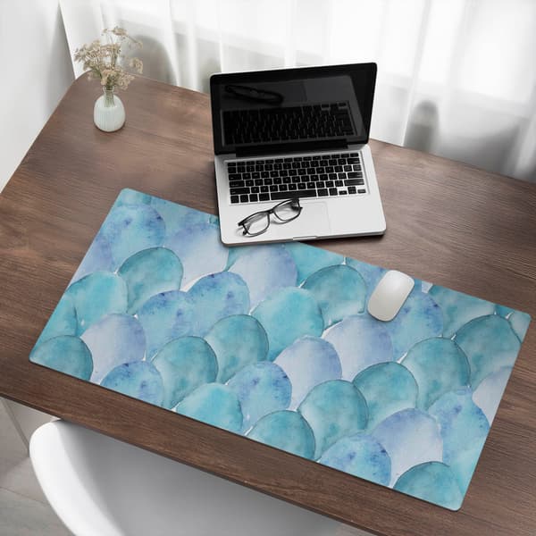 Antislip skrivebordsmåtte med akvarelmønster, 100x50 cm