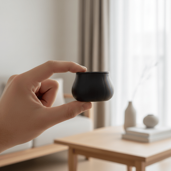 Sort dekorativ potte til krydderurter, moderne design