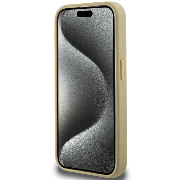 Hello Kitty Læder Kitty Hoved MagSafe Etui til iPhone 14 Pro Max, Guld