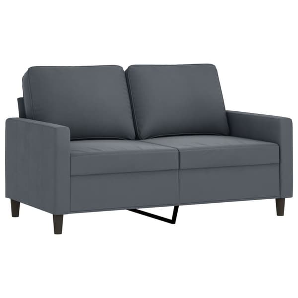 vidaXL 2-sitssoffa mörkgrå 120 cm klädd i sammet
