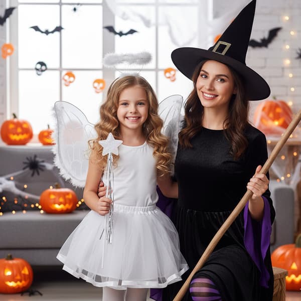 Enkeliasusetti Halloween-asu H36