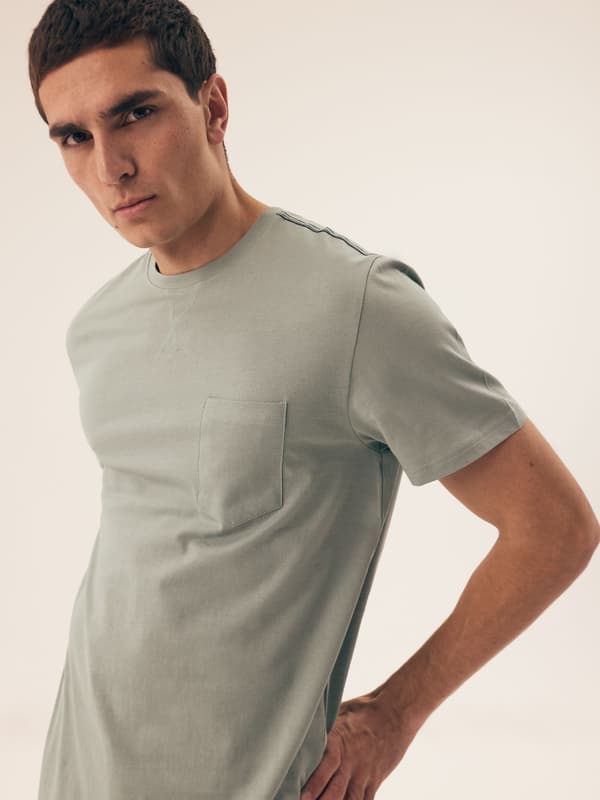 Dexter Henderson herrpyjamas | Ljusgrön, Marinblå M