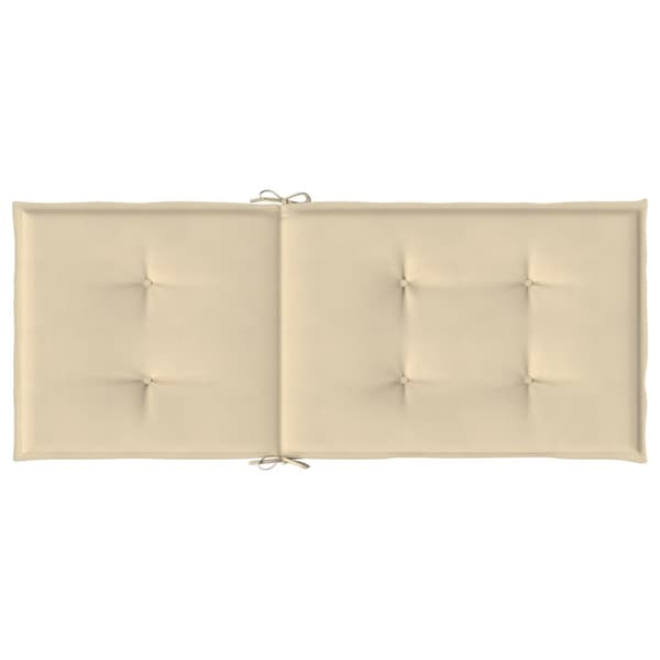 vidaXL Trädgårdsdynor, 4 st, Beige, 120x50x3 cm
