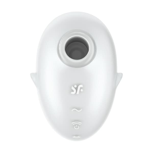 Satisfyer Cutie Ghost Air Pulse - Vattentät tryckmodell, Vit